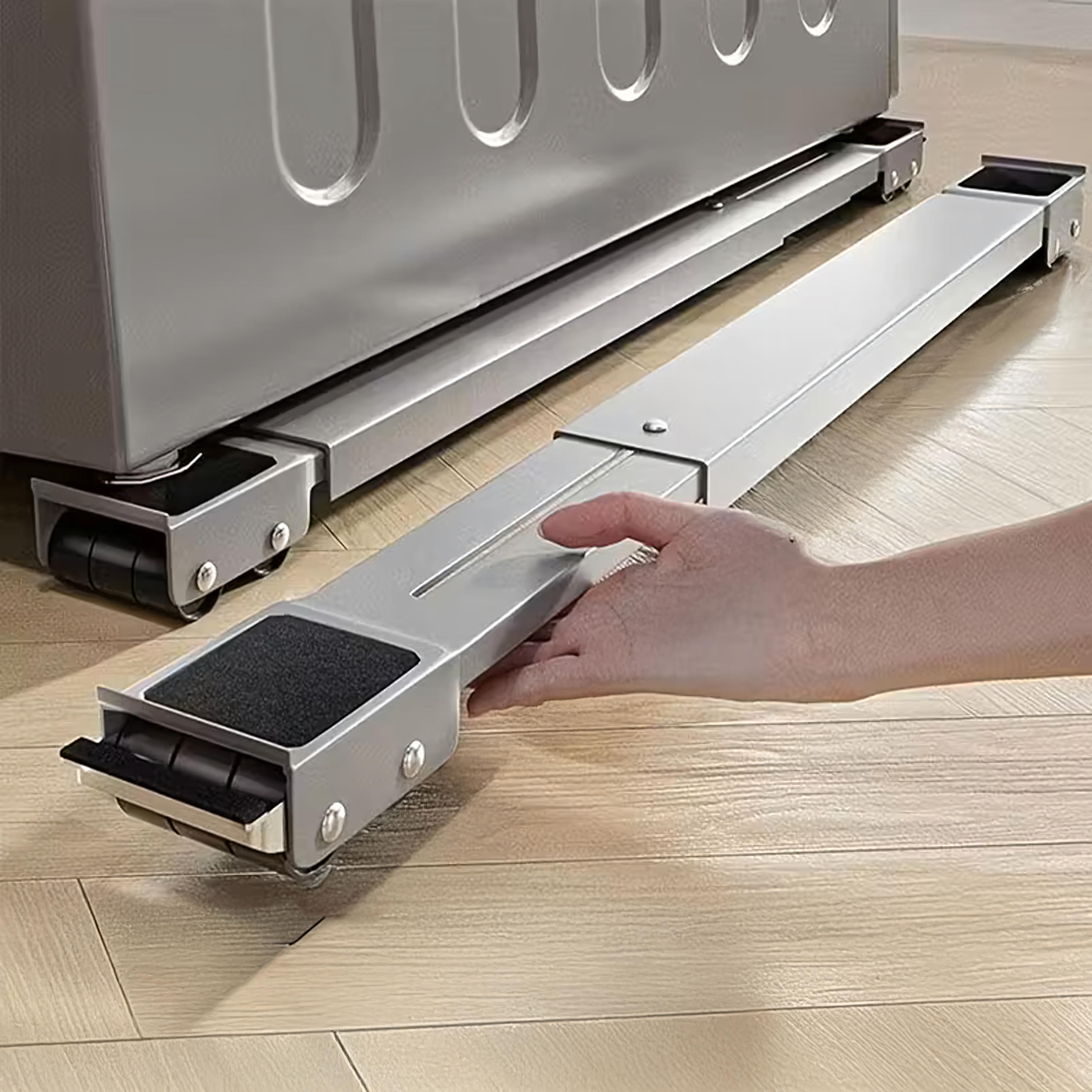 2x Rolki Wózek Transportowy Transportery Wsporniki 300kg Przenośne do Mebli - obrazek 7