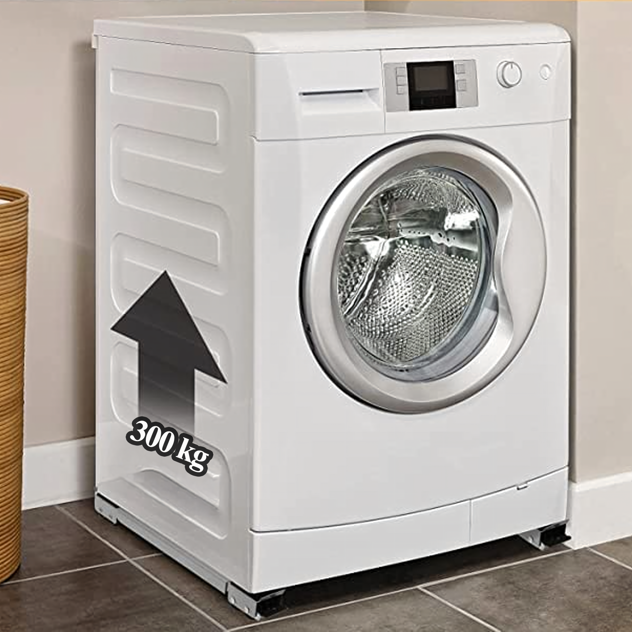 2x Rolki Wózek Transportowy Transportery Wsporniki 300kg Przenośne do Mebli - obrazek 11