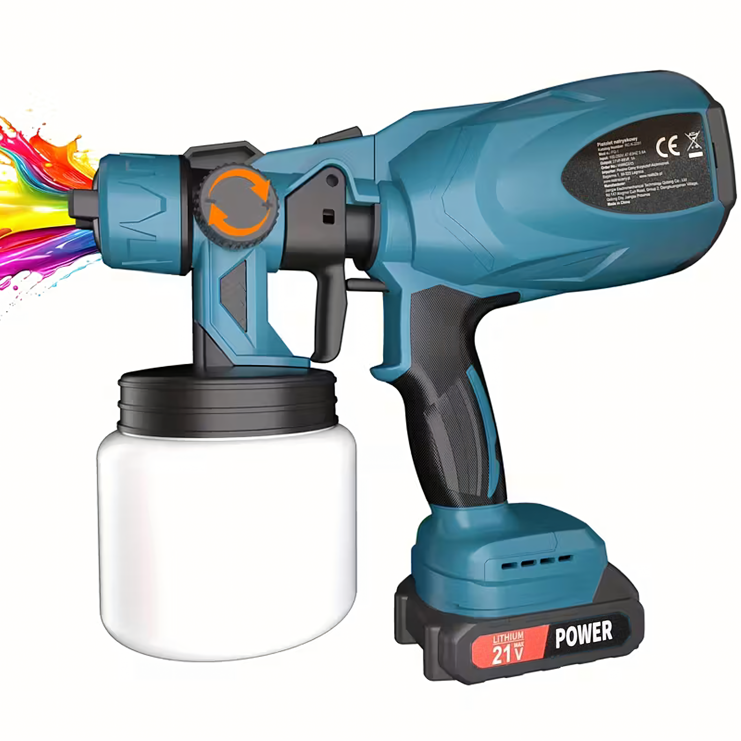 Pistolet Natryskowy Akumulatorowy do Malowania Natryskowego Farb Ścian 800ml