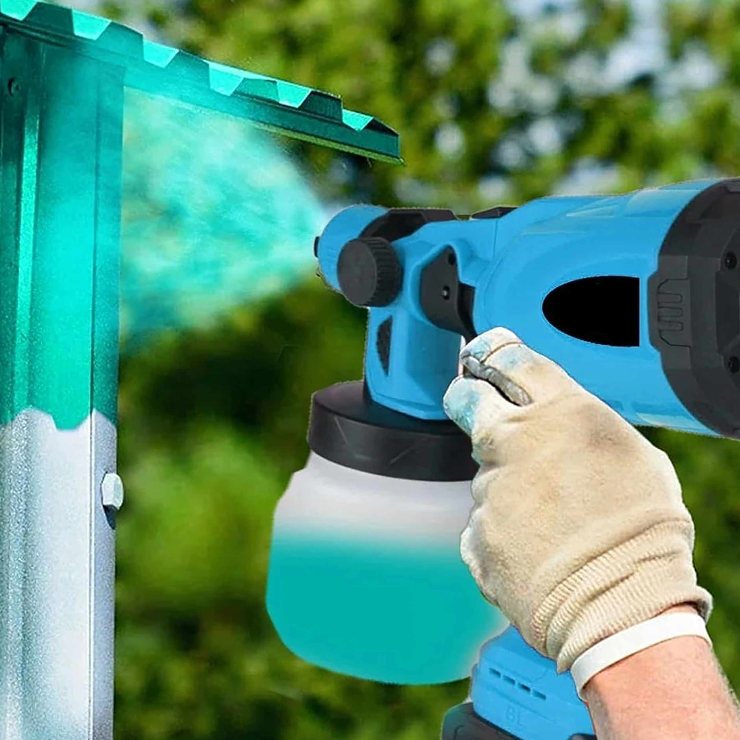 Pistolet Natryskowy Akumulatorowy do Malowania Natryskowego Farb Ścian 800ml - obrazek 8