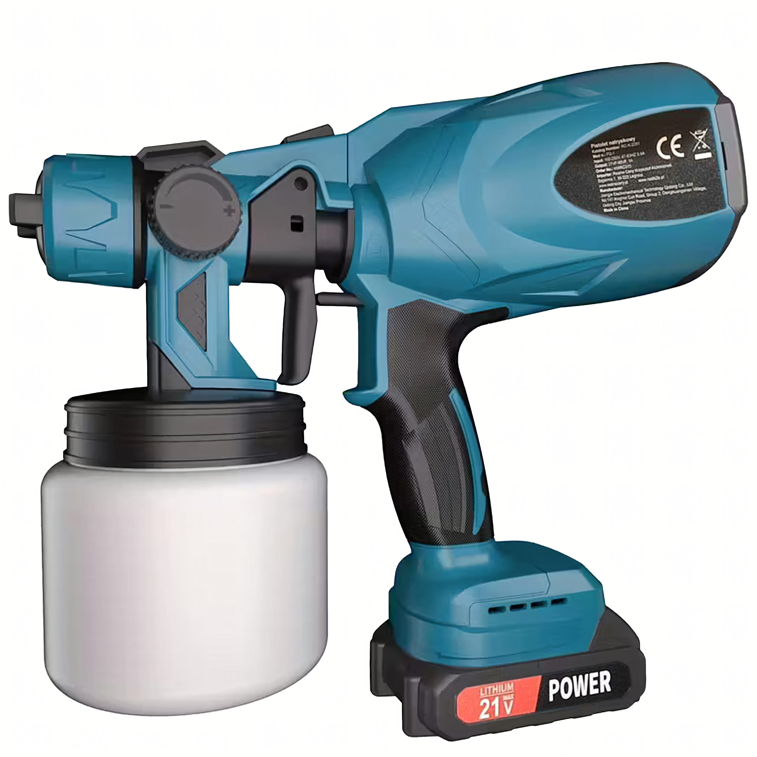 Pistolet Natryskowy Akumulatorowy do Malowania Natryskowego Farb Ścian 800ml - obrazek 10