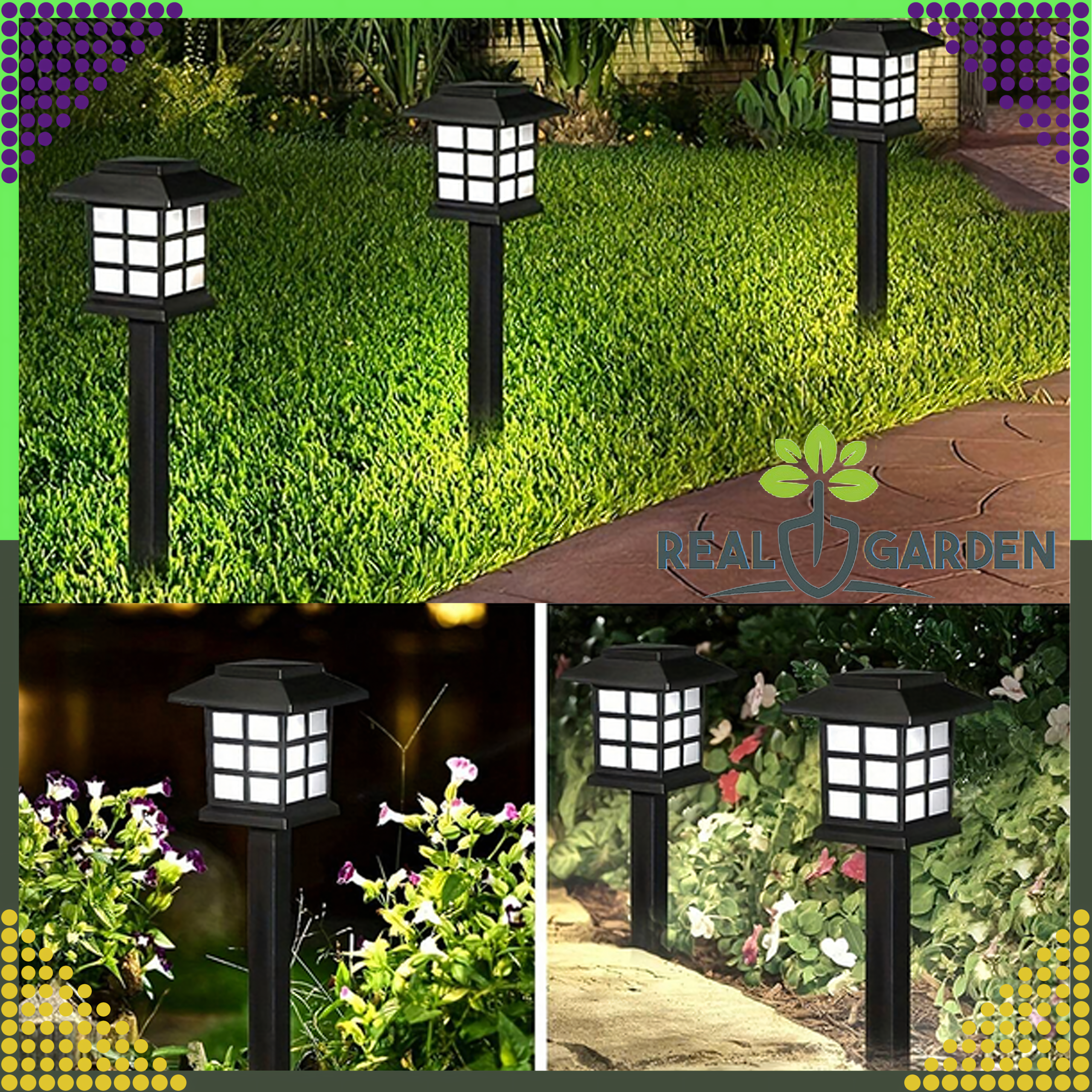 2 x Lampa Ogrodowa Solarna Led Domek Latarnia Wbijana Ozdobna Dekoracyjna - obrazek 5