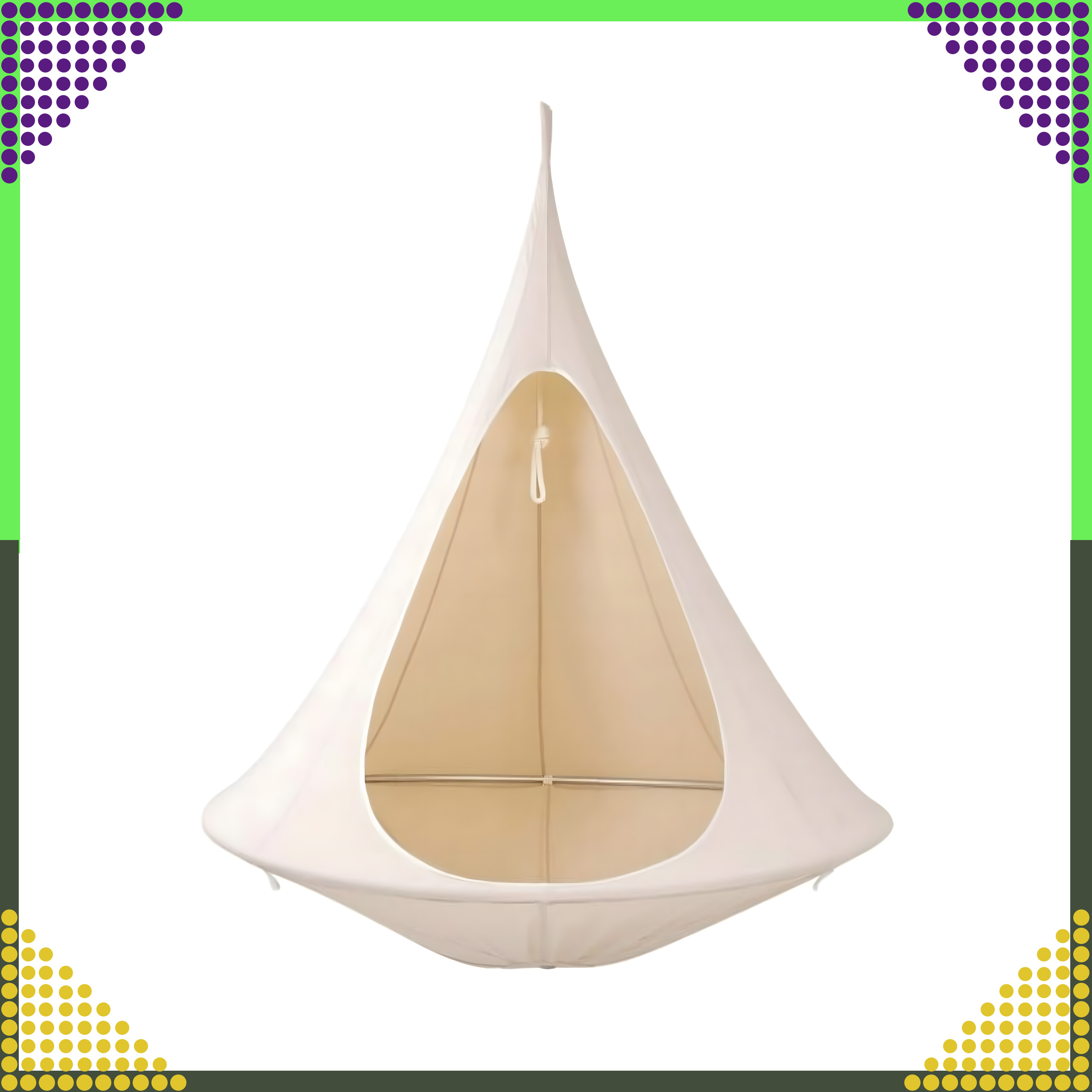 Namiot Wiszący Hamak Kokon Huśtawka Ogrodowa Fotel Bocianie Gniazdo Mocny - obrazek 3