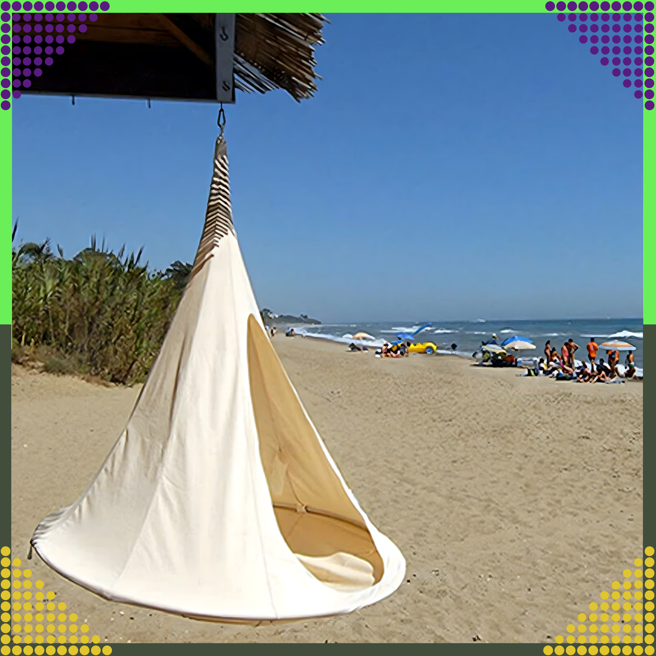 Namiot Wiszący Hamak Kokon Huśtawka Ogrodowa Fotel Bocianie Gniazdo Mocny - obrazek 11