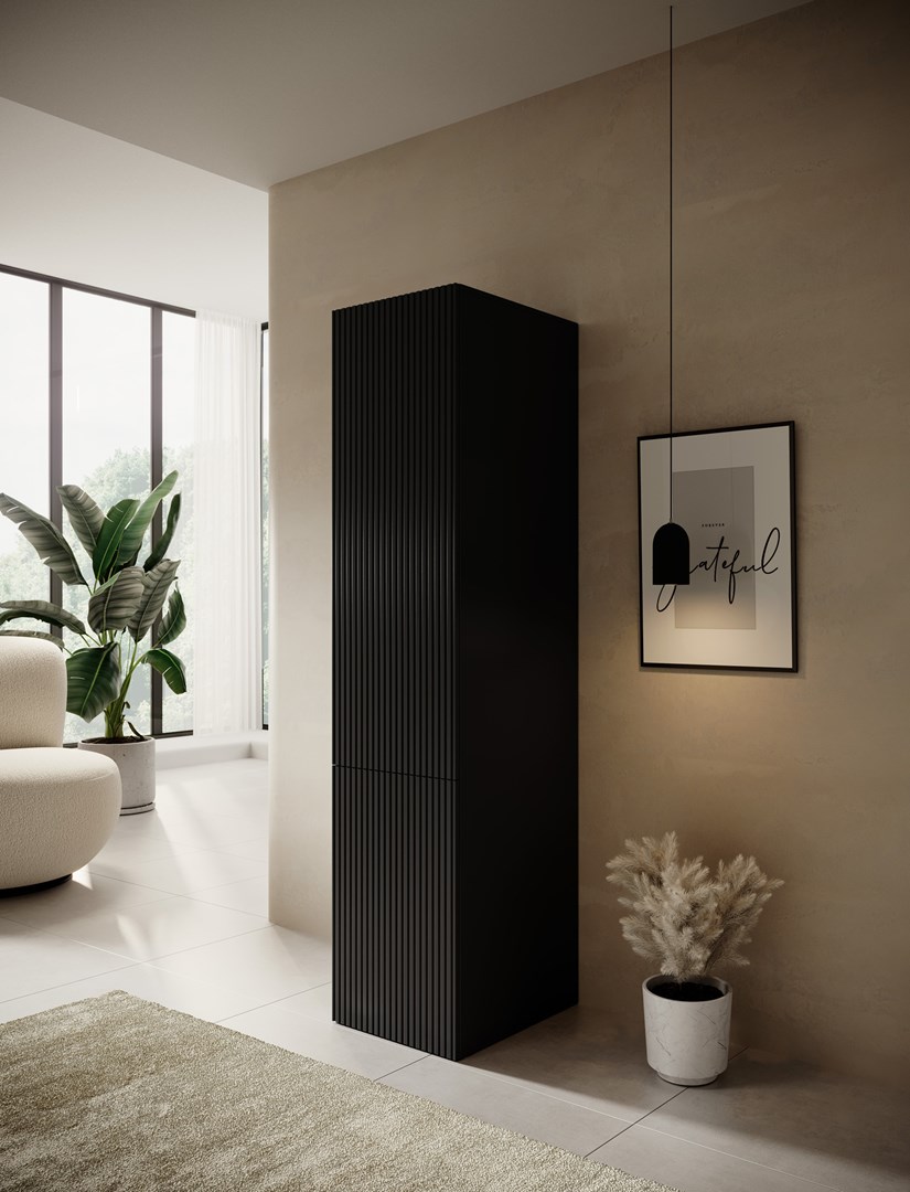 Szafa PAFOS 1D 45x55,5x198,5 czarny mat - obrazek 4
