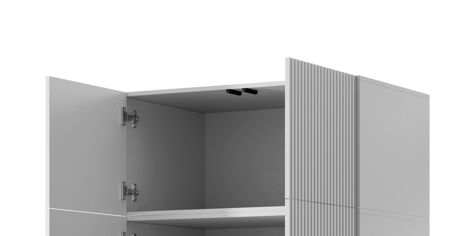 Szafa PAFOS 2D NADSTAWKA 90x55,5x45 biały mat - obrazek 3