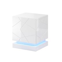 Szafka nocna QIU 2szt. 46×41,5xH53 biały połysk/biały połysk