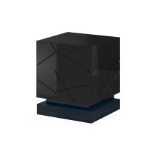 Szafka nocna QIU 2szt. 46×41,5xH53 czarny połysk/czarny połysk