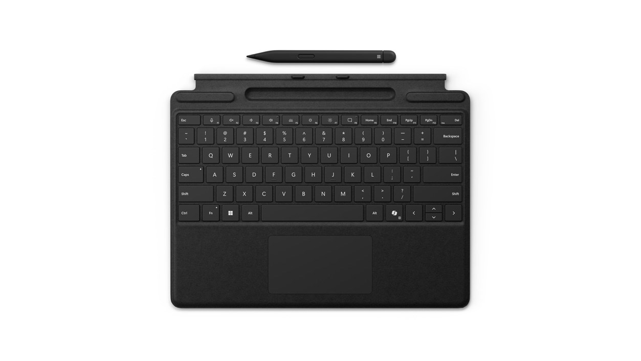 Microsoft Surface Pro Keyboard with Slim Pen for Business QWERTZ Niemiecki Microsoft Cover port Czarny - obrazek 3