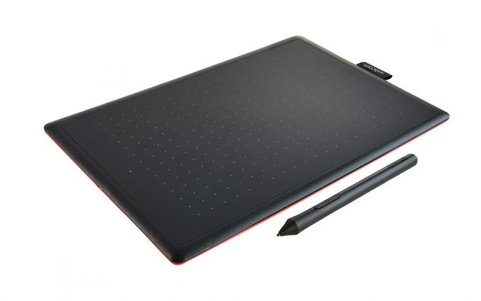 Tablet graficzny Wacom One by Medium Czarny, Czerwony 2540 lpi 216 x 135 mm USB - obrazek 3