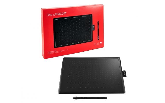Tablet graficzny Wacom One by Medium Czarny, Czerwony 2540 lpi 216 x 135 mm USB - obrazek 4