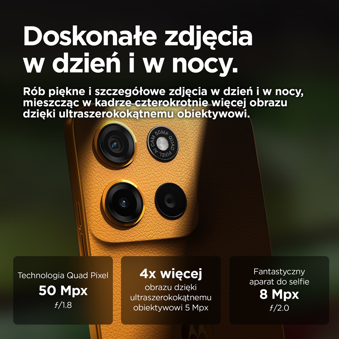 Smartfon Motorola Moto G15 8/128GB Sunrise Orange - obrazek 3