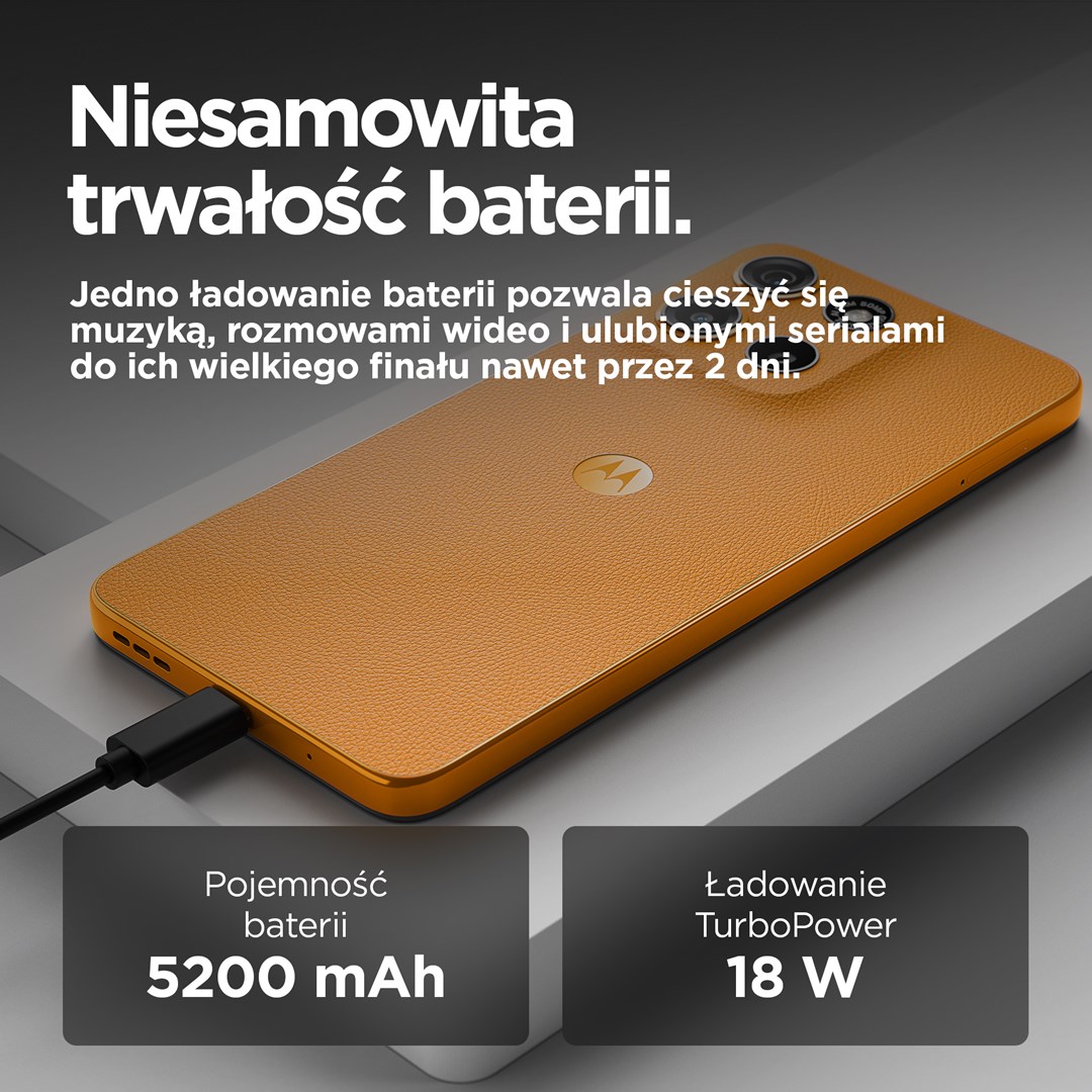 Smartfon Motorola Moto G15 8/128GB Sunrise Orange - obrazek 4