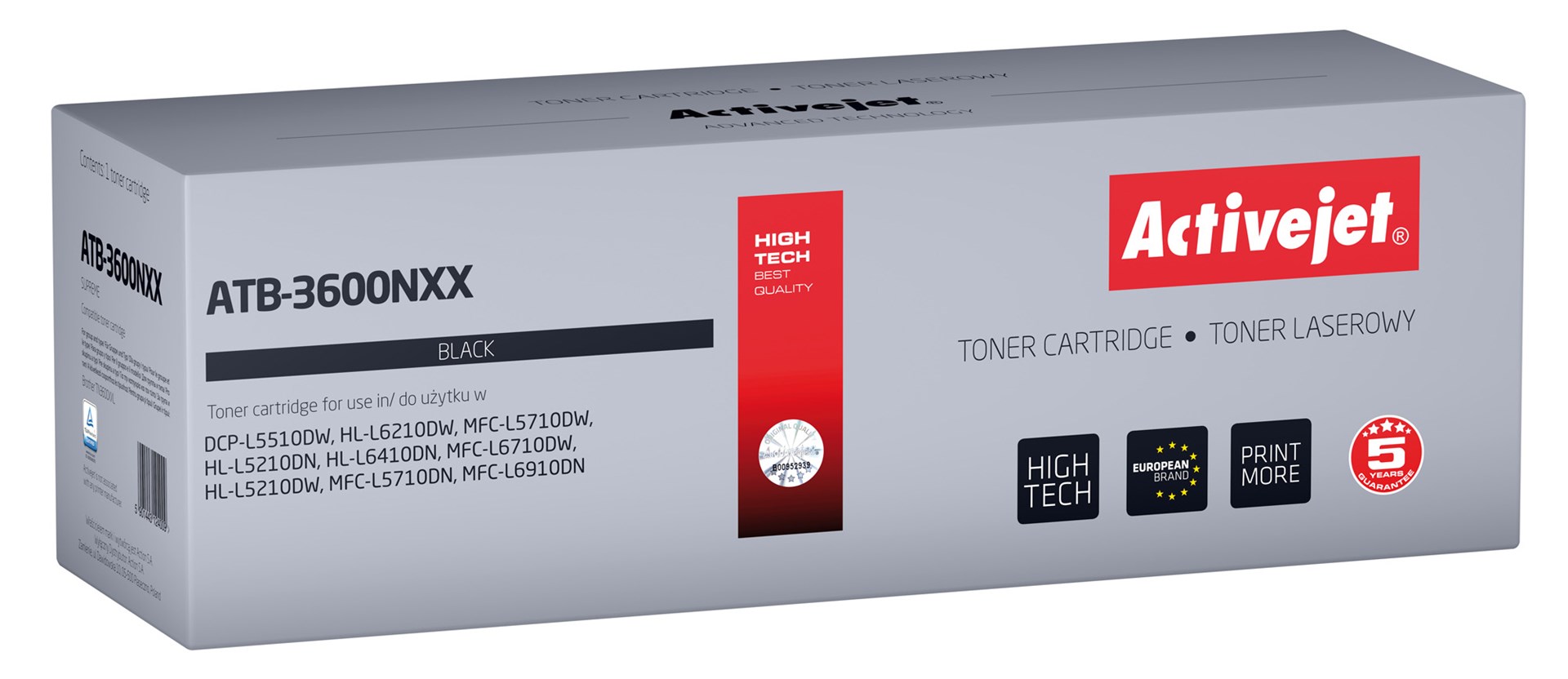 Activejet ATB-3600NXX Toner (zamiennik Brother TN3600XXL; Supreme; 11000 stron; czarny)