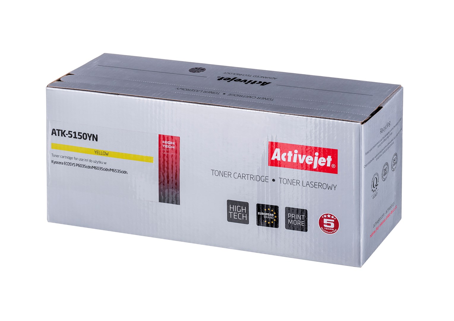 Activejet ATK-5150YN Toner (zamiennik Kyocera TK-5150Y; Supreme; 10000 stron; żółty) - obrazek 3