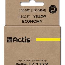Actis KB-123Y Tusz (zamiennik Brother LC123Y/LC121Y; Standard; 10 ml; żółty)