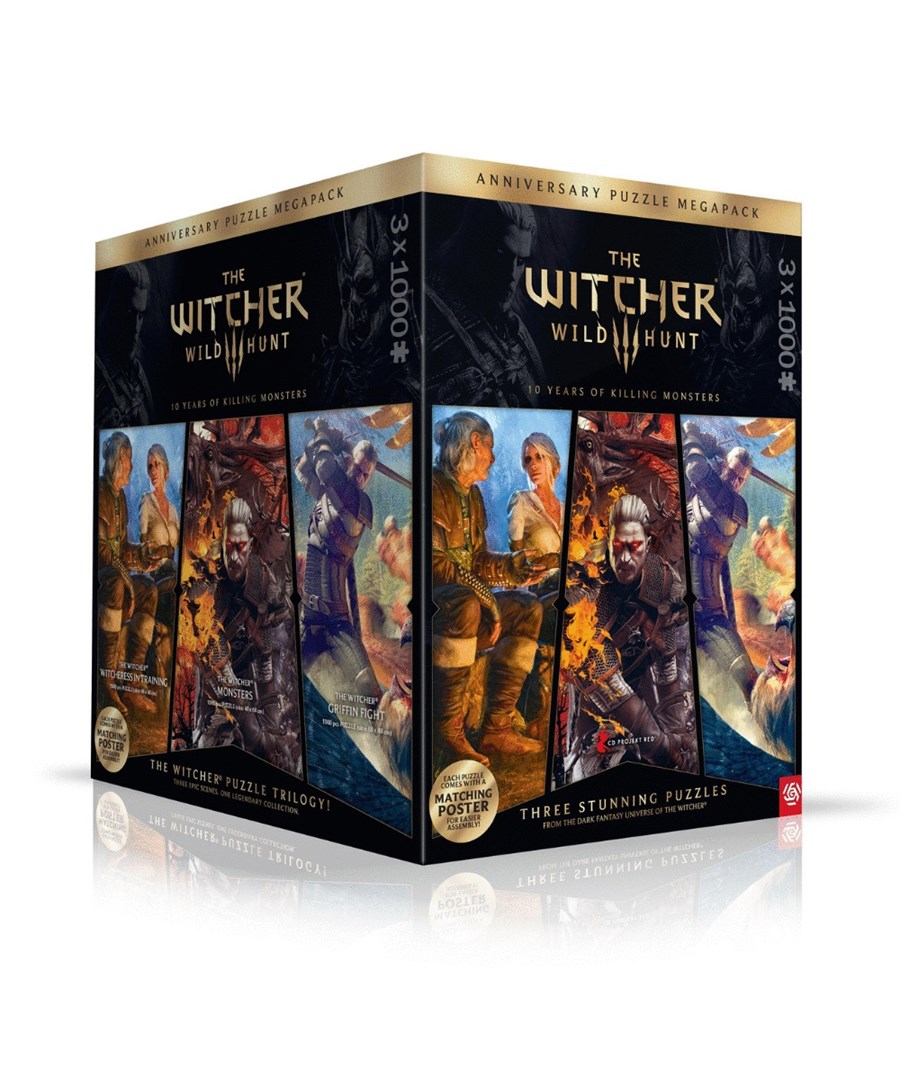 Puzzle Good Loot The Witcher 3: Wild Hunt 10 Years of Killing Monsters Trilogy 3x1000
