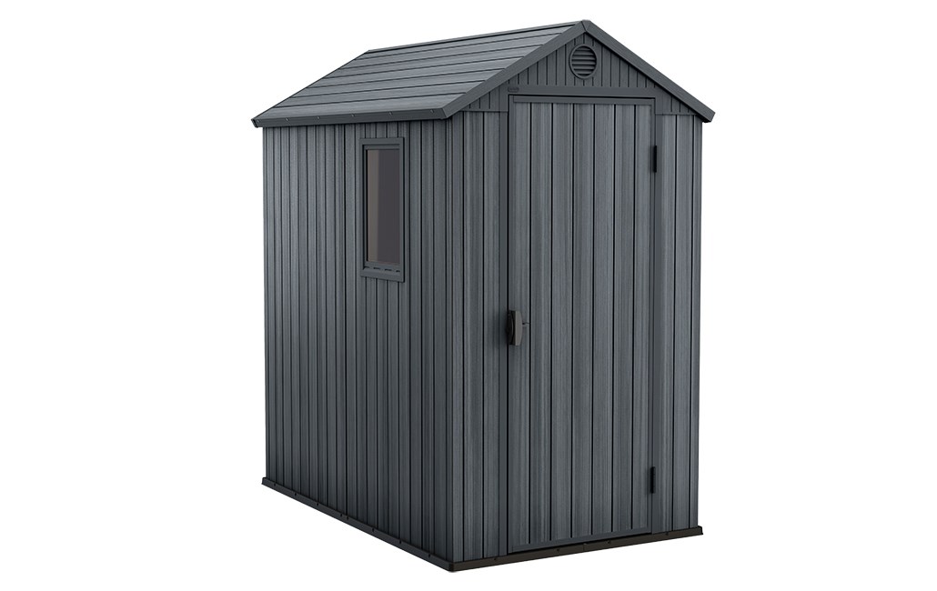 Domek narzędziowy ogrodowy KETER DARWIN 249350 4x6 grafitowy 125,8x184,5x205cm