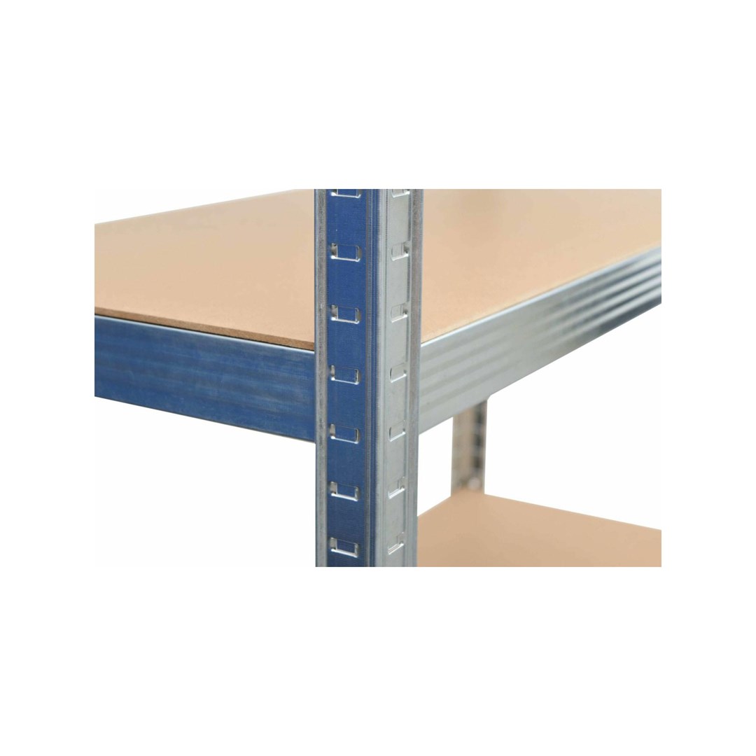 Regał AW z 5 półkami, wymiary 200x90x40, nośność 300kg, WCISKANY SZYBKI MONTAŻ - obrazek 4