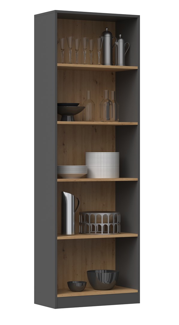 Regał R60 60x30xH182 antracyt/artisan - obrazek 3