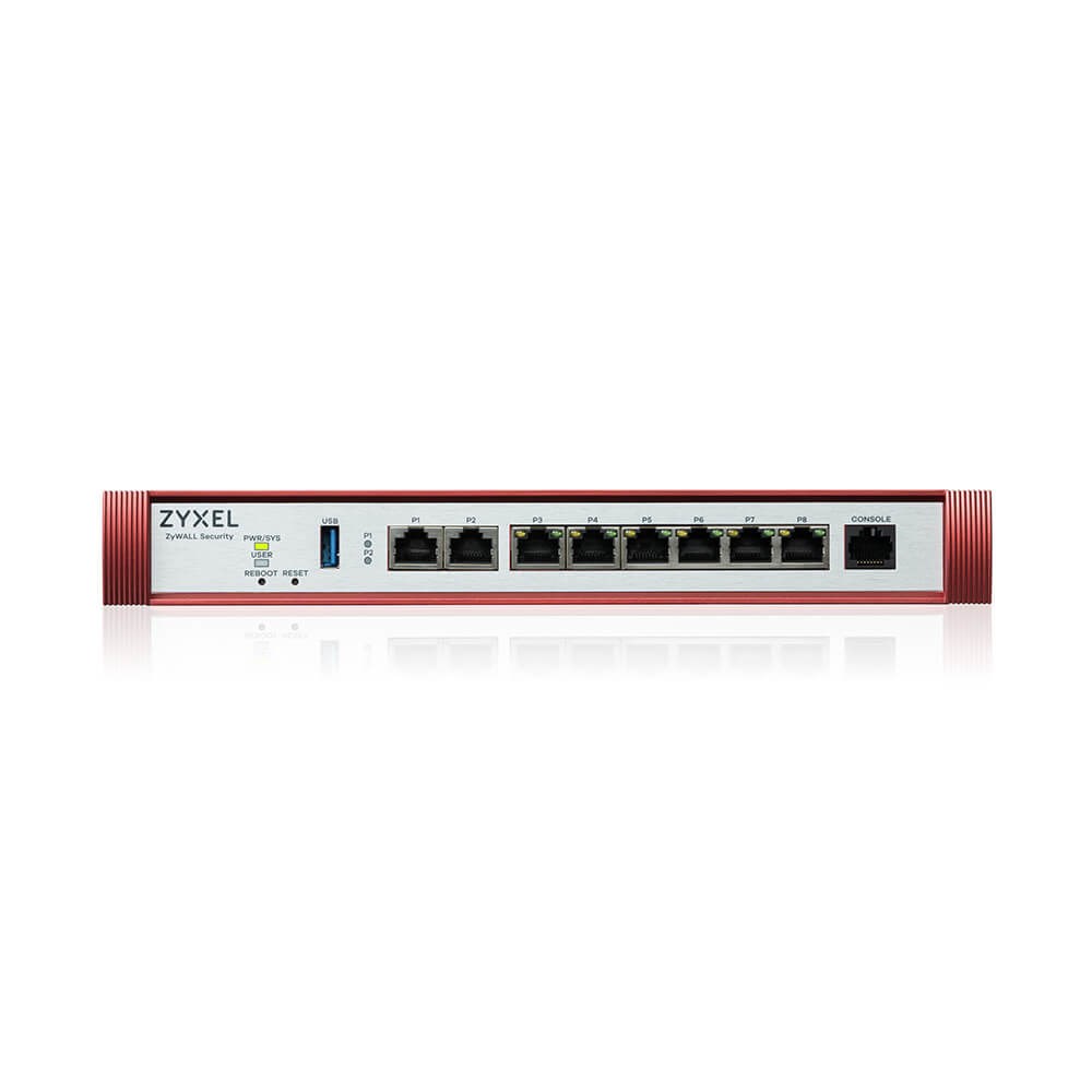 Firewall Zyxel USGFLEX200H 8xWAN/LAN SPI firewall: 6500 Mbps Max. IPsec VPN: 100