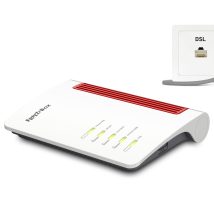 FRITZ!Box 7530 AX router bezprzewodowy Gigabit Ethernet Dual-band (2.4 GHz/5 GHz) Szary, Czerwony, Biały