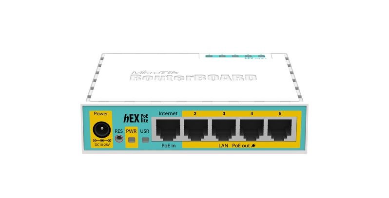 Mikrotik hEX PoE lite ruter Fast Ethernet Biały - obrazek 3