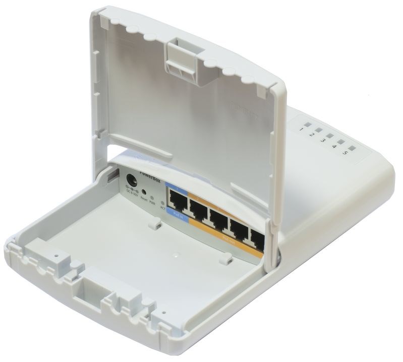 Router Mikrotik PowerBox (RB750P-PBr2) Total Ethernet Ports:5; Architecture:MIPSBE; CPU core:1 - obrazek 3