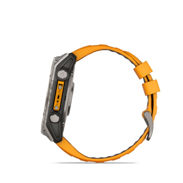Zegarek sportowy Garmin Fenix 8 AMOLED 51mm Sapphire Titanium Spark Orange/Pomarańczowy - obrazek 4