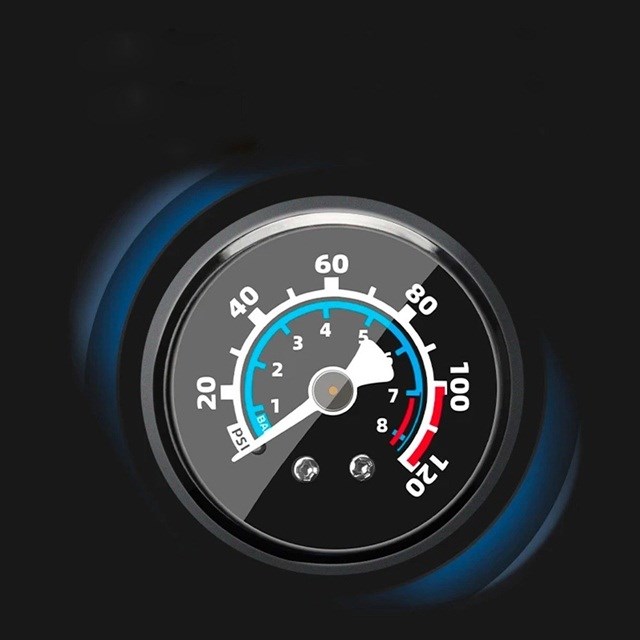 Pompka rowerowa Rockbros 42310006001 z manometrem - czarna - obrazek 3