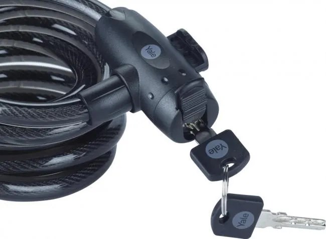Linka rowerowa stalowa na klucz 12x2000mm Yale Essential Security Keyed Cable Lock 12mm - obrazek 3
