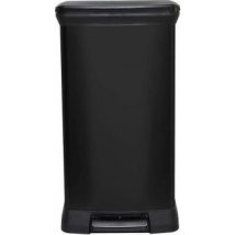 Kosz na śmieci Curver 69073 50l metalizowany z pedałem czarny