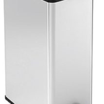 Curver Slim Bin 40L Kwadrat Plastik Czarny, Srebrny