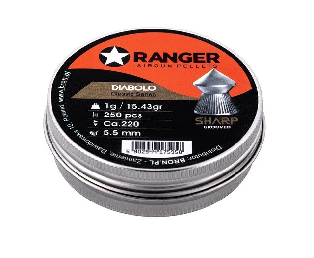 Śrut 5,5 mm RANGER Diabolo Sharp szpic 250 szt. 1,00 g - obrazek 3