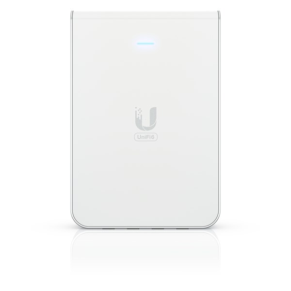 Access Point Wi-Fi 6 Ubiquiti UniFi U6 In-Wall 2.4GHz(2x2)/5GHz(4x4)/6GHz(–) PoE+/PoE 4x1G 1x2,5G