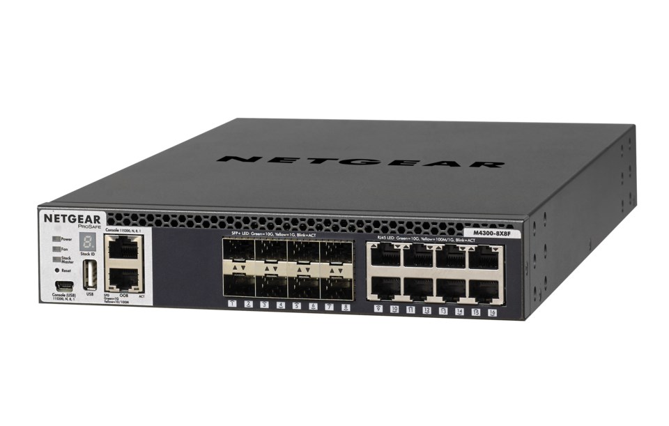 NETGEAR M4300-8X8F Zarządzany L3 10G Ethernet (100/1000/10000) 1U Czarny - obrazek 3