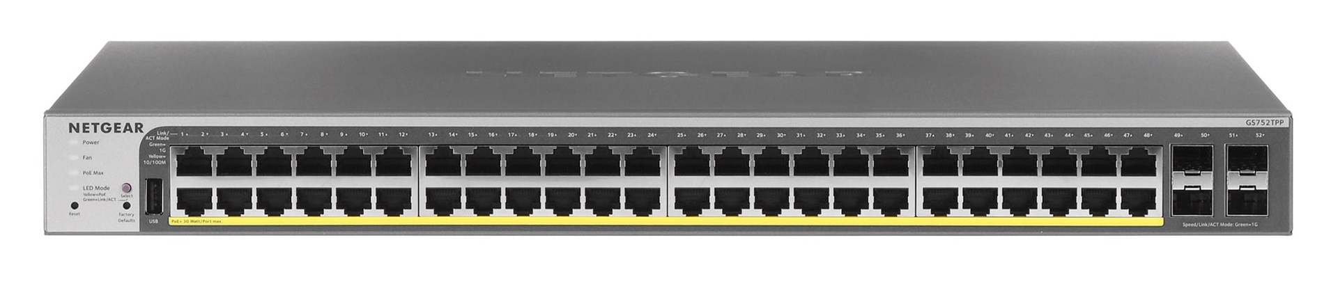 Switch Netgear GS752TPP-300EUS 52p PoE 760W (PoE+: 48p) Managed Gigabit - obrazek 3