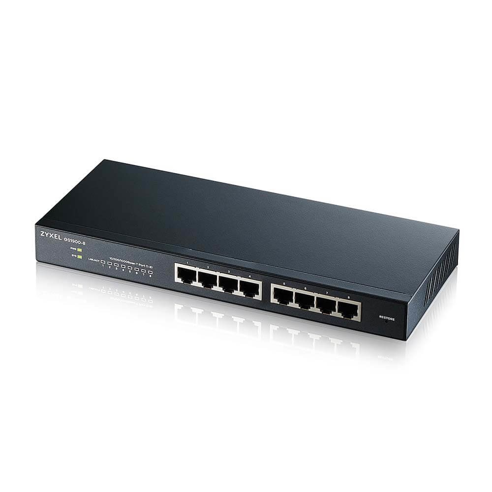 Switch Zyxel GS1900-8 8p Managed Gigabit - obrazek 3
