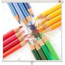 Ekran projekcyjny do zawieszenia na suficie lub ścianie AVTEK WALL STANDARD 175 (sufitowy, ścienny; rozwijane ręcznie; 175 x 175 cm; 1:1; 97”)