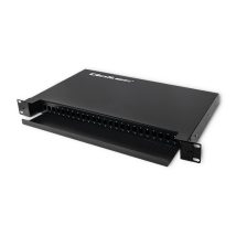 Qoltec 54480 Przełącznica światłowodowa RACK na szynie ODF | 24 porty | SC/ SX