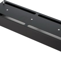 Panel 19″ z szyną DIN do zabudowy aparatury modułowej w szafie, czarny