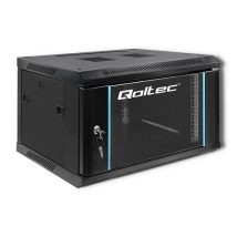 Qoltec Szafa RACK 19″ | 6U | 600 x 370 x 450 | Czarna | Wisząca