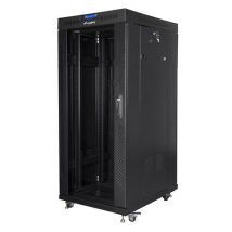 SZAFA INSTALACYJNA RACK STOJĄCA 19″ 27U 800X1200 CZARNA DRZWI SZKLANE LCD LANBERG (FLAT PACK)