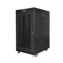 SZAFA INSTALACYJNA RACK STOJĄCA 19″ 22U 800X1000 CZARNA DRZWI PERFOROWANE LCD LANBERG (FLAT PACK) V2