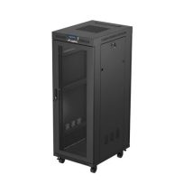 SZAFA INSTALACYJNA RACK STOJĄCA 19″ 32U 600X800 CZARNA DRZWI PERFOROWANE LCD LANBERG (FLAT PACK)