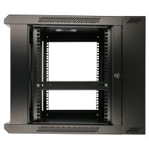 Extralink Szafa rack 6U 600×600 AZH Czarna montowana na ścianie, dwusekcyjna