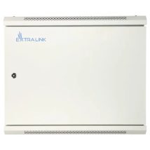 Extralink Szafa rack 9U 600×600 ASP Szara montowana na ścianie, drzwi blaszane pełne