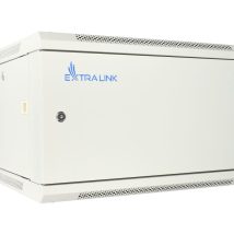 Extralink Szafa rack 6U 600×450 ASP Szara montowana na ścianie, drzwi blaszane pełne