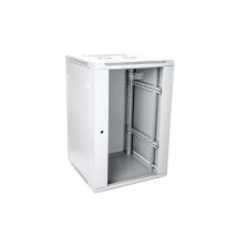 Szafa sieciowa wisząca 19″ 21U rack 600×600, drzwi szyba, szary, niedzielona, niezłożona, 60kg