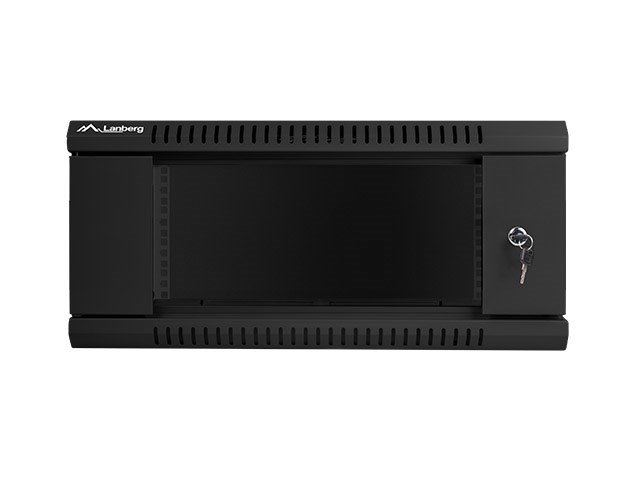 Szafa jednosekcyjna Lanberg WF01-6604-10B (4U; 280mm / 600mm / 600 mm; wisząca; Szklane; 19''; kolor czarny) - obrazek 4